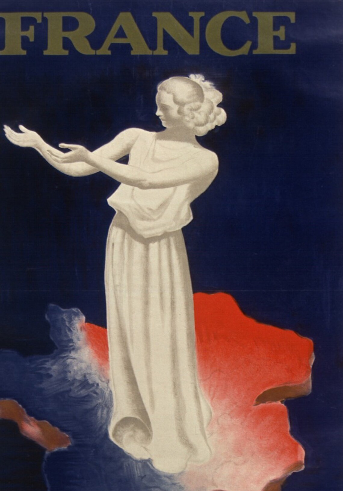 France Map Woman Leonetto Cappiello Vintage Travel Poster Art - Image 2