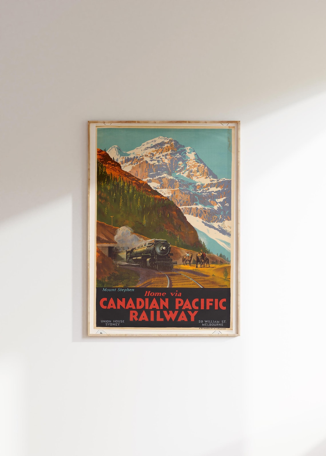 Canada Pacific Railway Vintage Travel Poster Art Print
