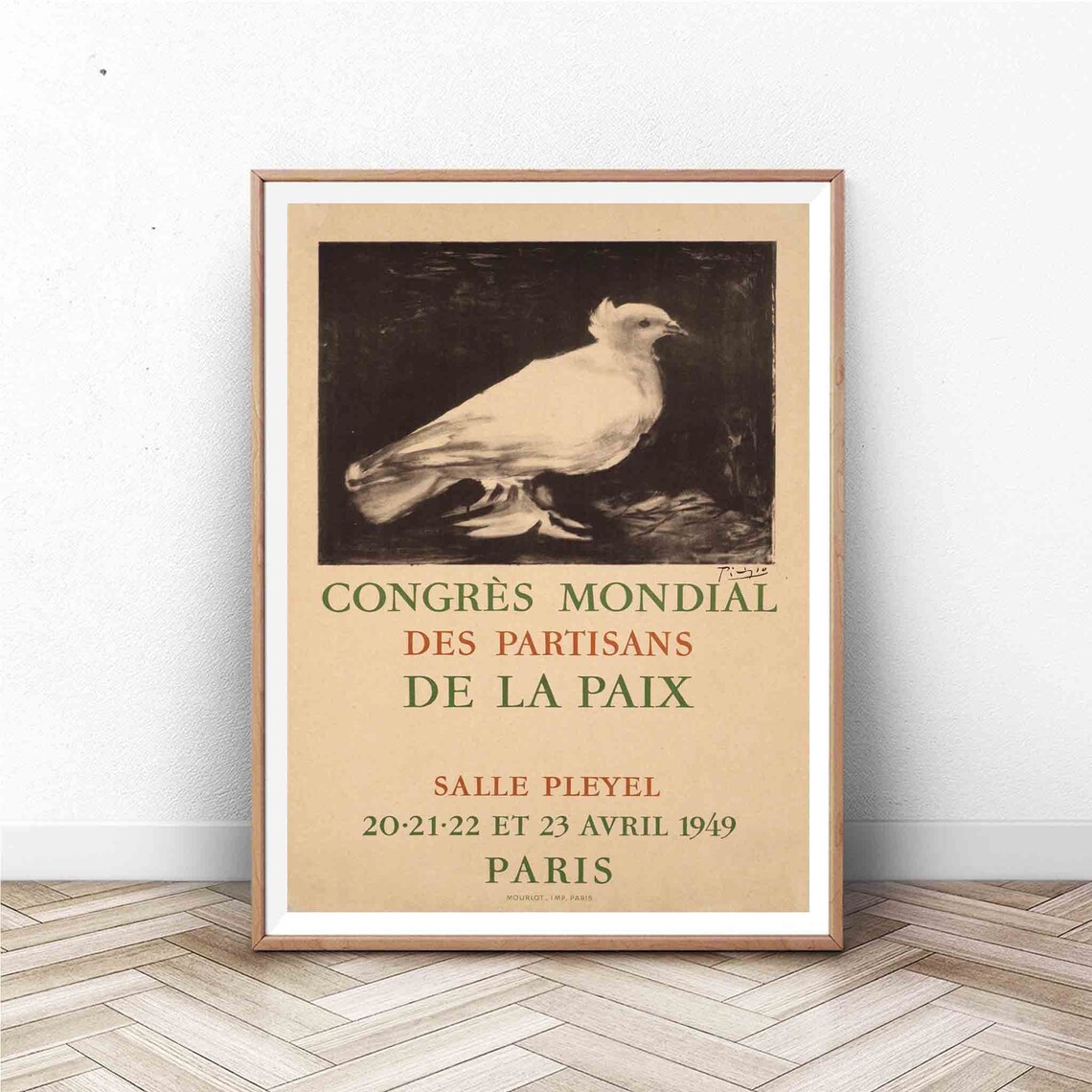 Picasso Dove of Peace 1949 Paris Congress Exhibition Vintage Poster