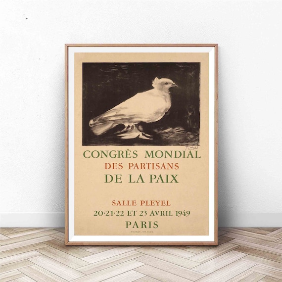 Picasso Dove of Peace 1949 Paris Congress Exhibition Vintage Poster