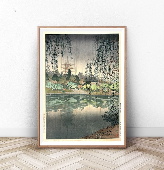Rain at Kofukuji Temple, Tsuchiya Koitsu Art Print