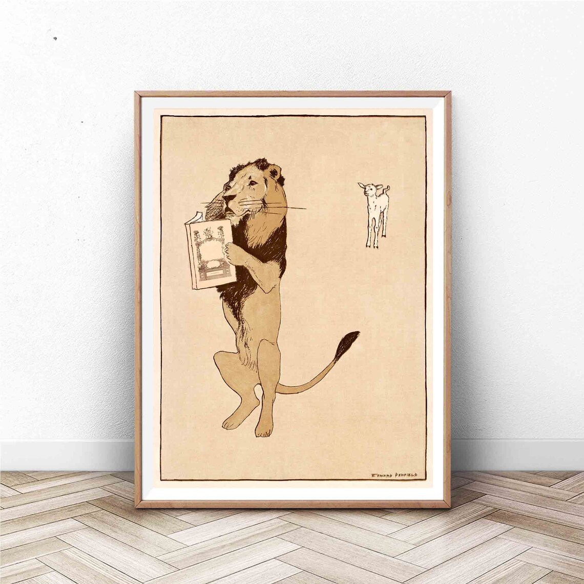 Vintage Library Reading Poster, Book Poster