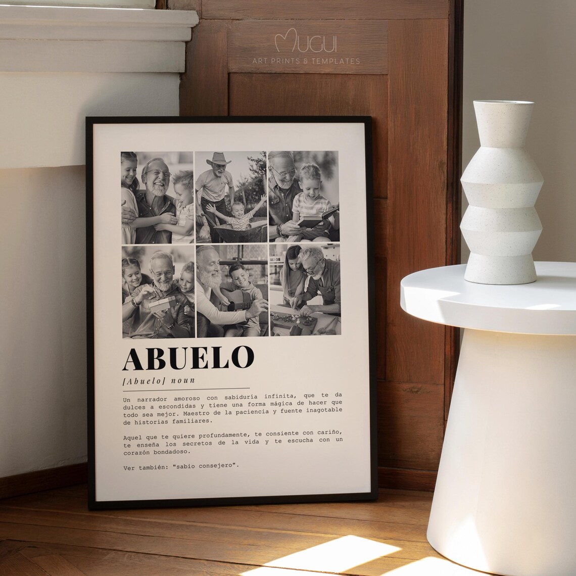 Spanish Version Grandfather Definition Poster Gift