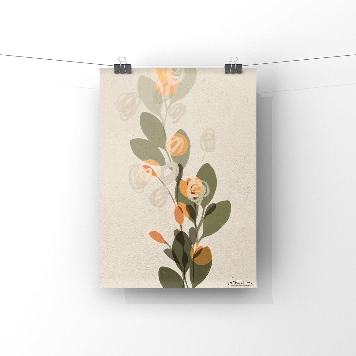 Blooms Botanical Wall Art, Floral Art Print - Image 4