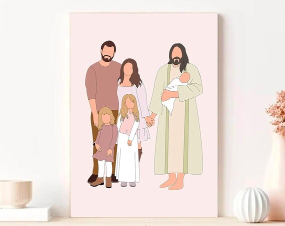 Custom Miscarriage Family Portrait Art Print