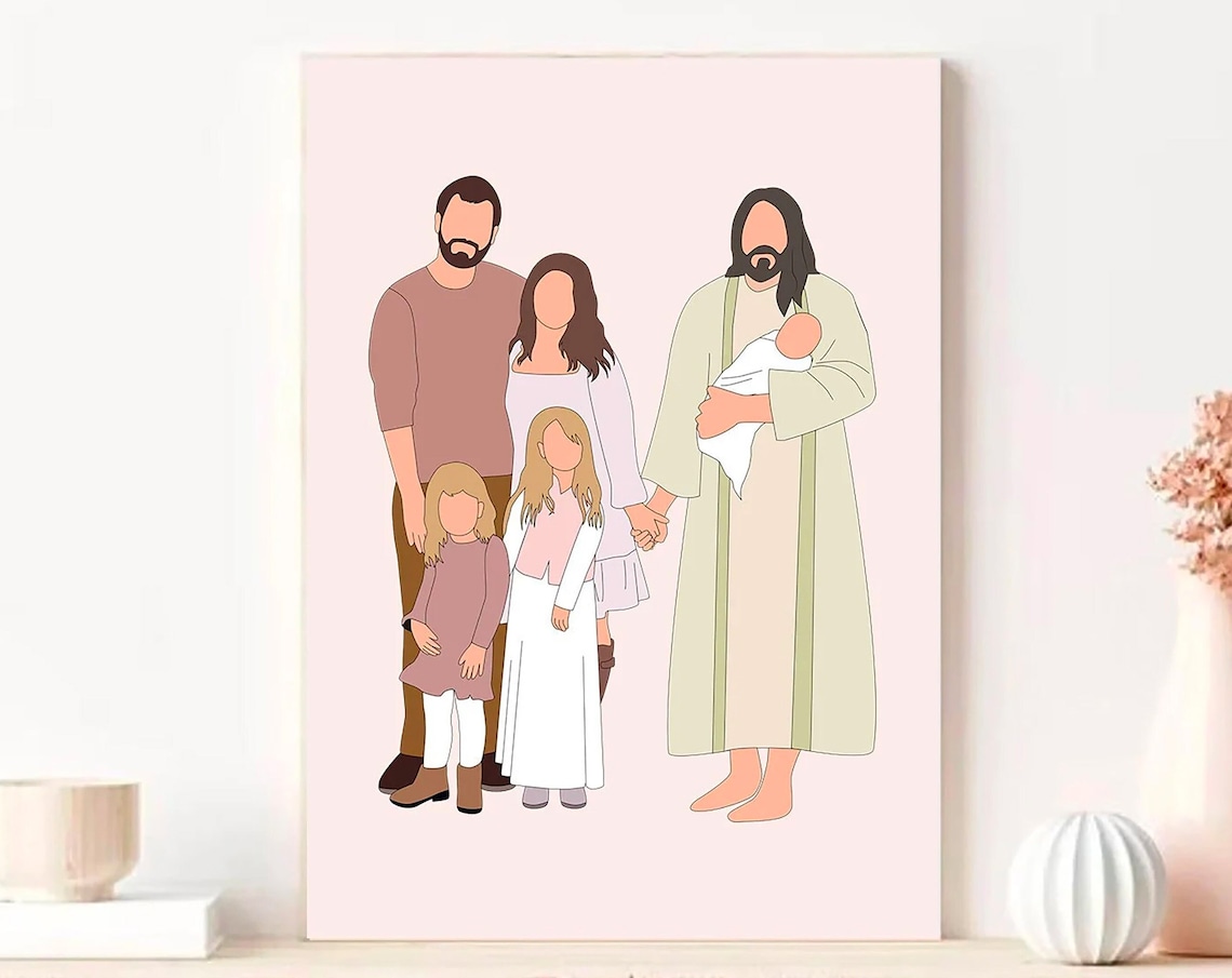 Custom Miscarriage Family Portrait Art Print