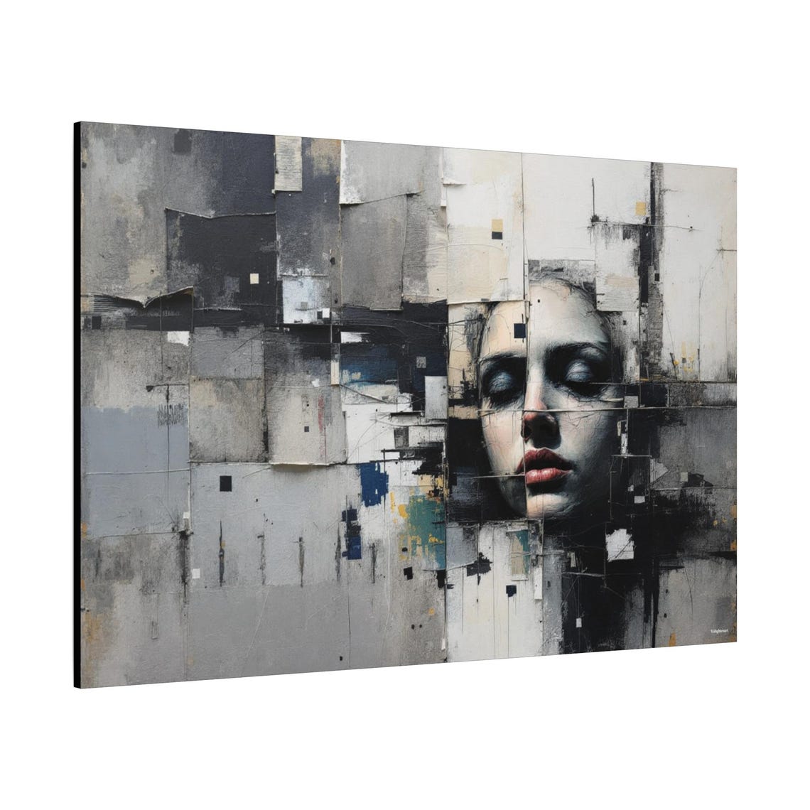 Fragmented Silence Abstract Art Print - Image 2