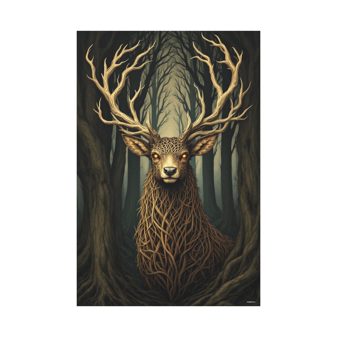 Magical Stag - Modern Art Print - Image 3