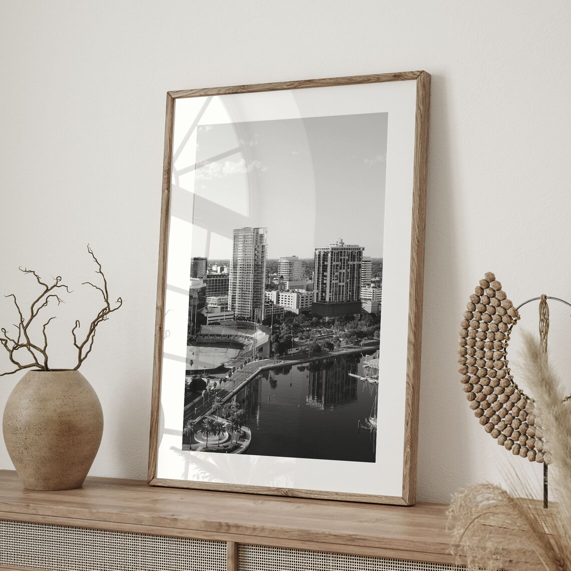 St Petersburg Florida Cityscape Print Black And White Wall Art St Petersburg Poster Photo Dcor Florida City Art C19 455 - Image 2