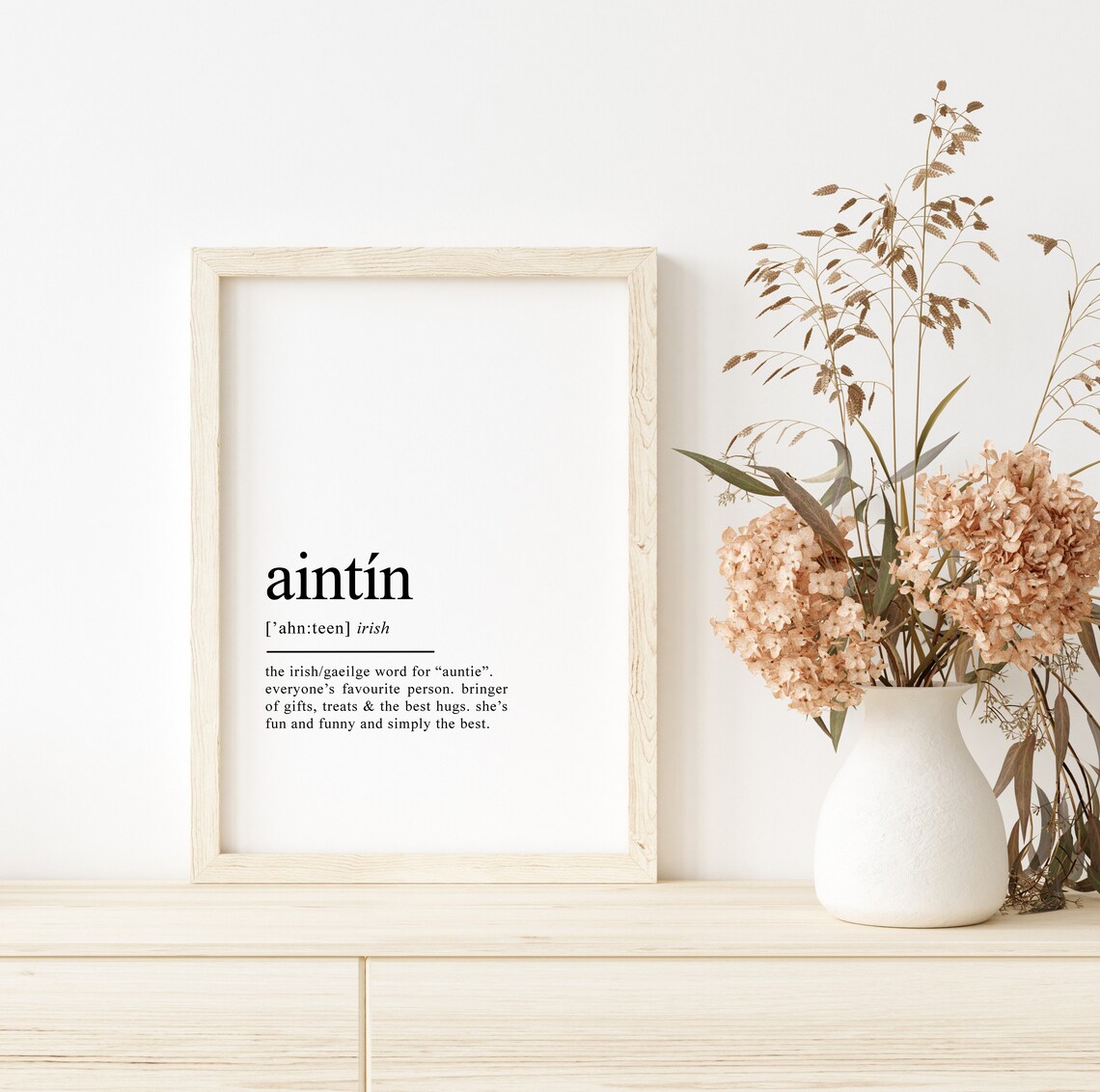 Auntie Ireland Gift Art Print, Gaeilge Wall Decor - Image 2