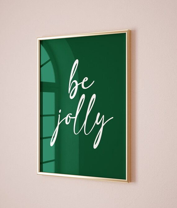 Christmas Wall Art Cute Be Jolly Christmas Print Xmas Art Sage Green Christmas Art For Kids Room