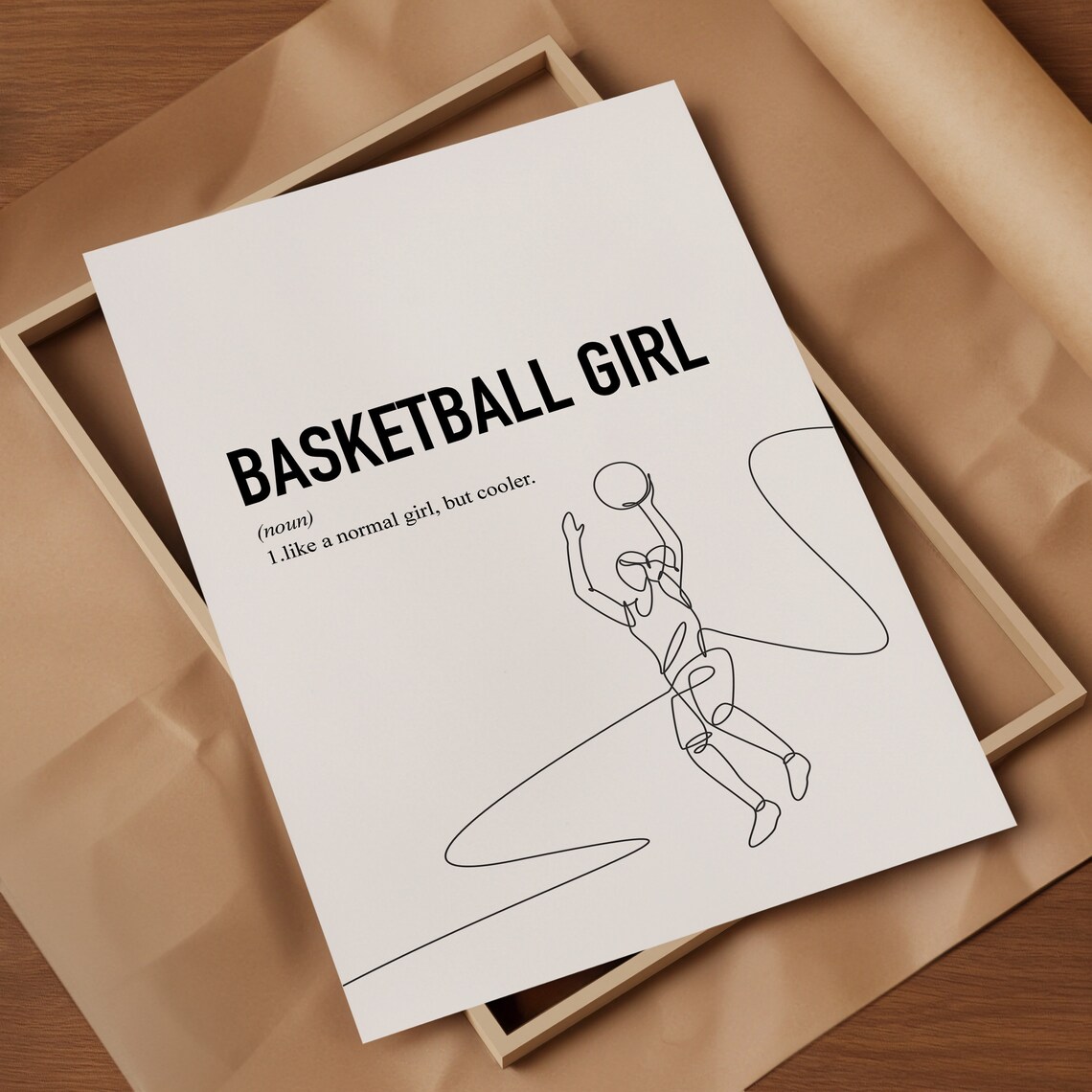 Basketball Gifts for Girls, Teenager Sports Art Print - Image 2