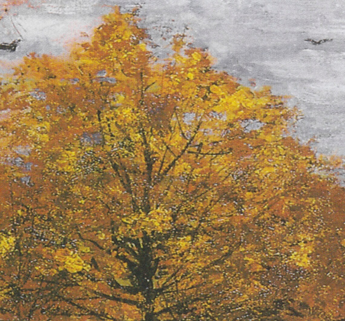 Golden Autumn Tree Grove Vintage Landscape Oil Painting Poster - Image 3