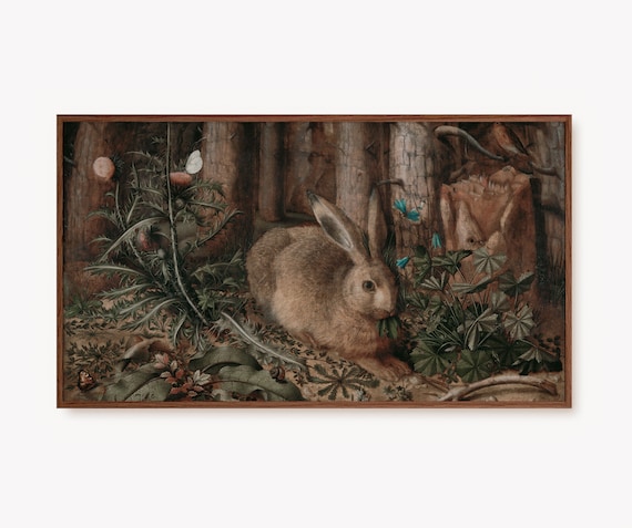 Vintage Easter Bunny Rabbits Rustic Country Art Print