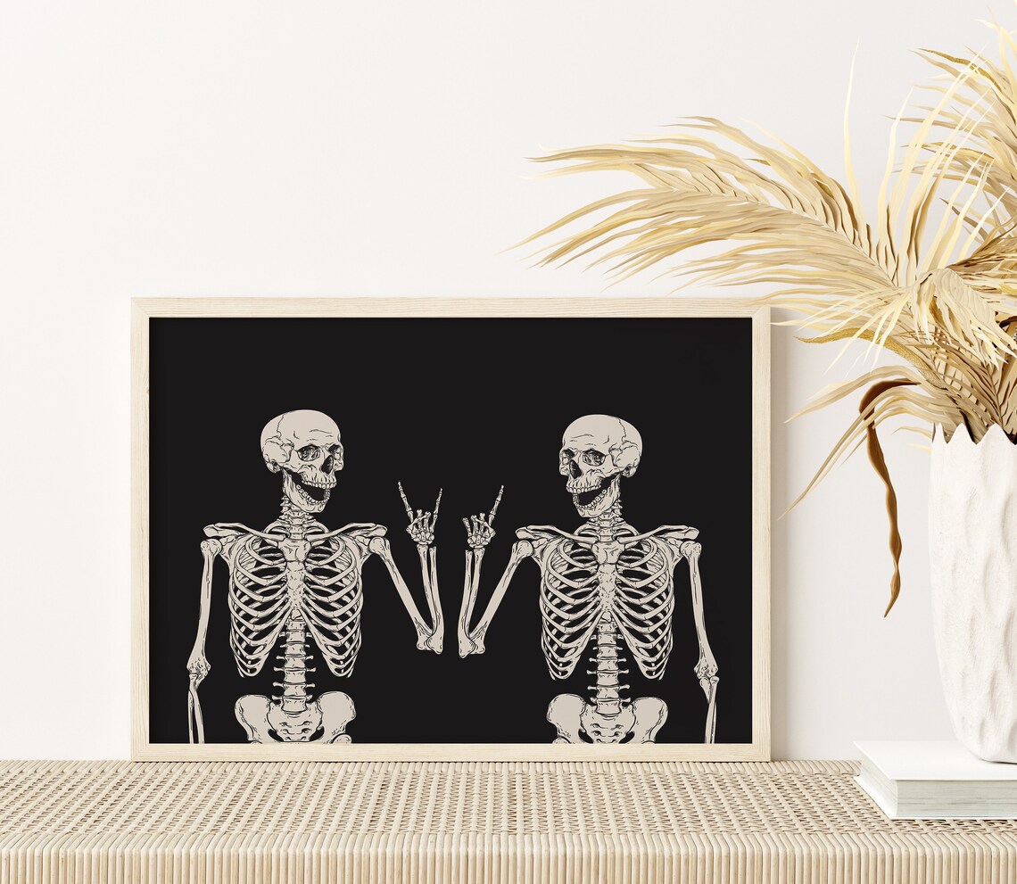 Funny Skeleton Halloween Decor Art Print - Image 2