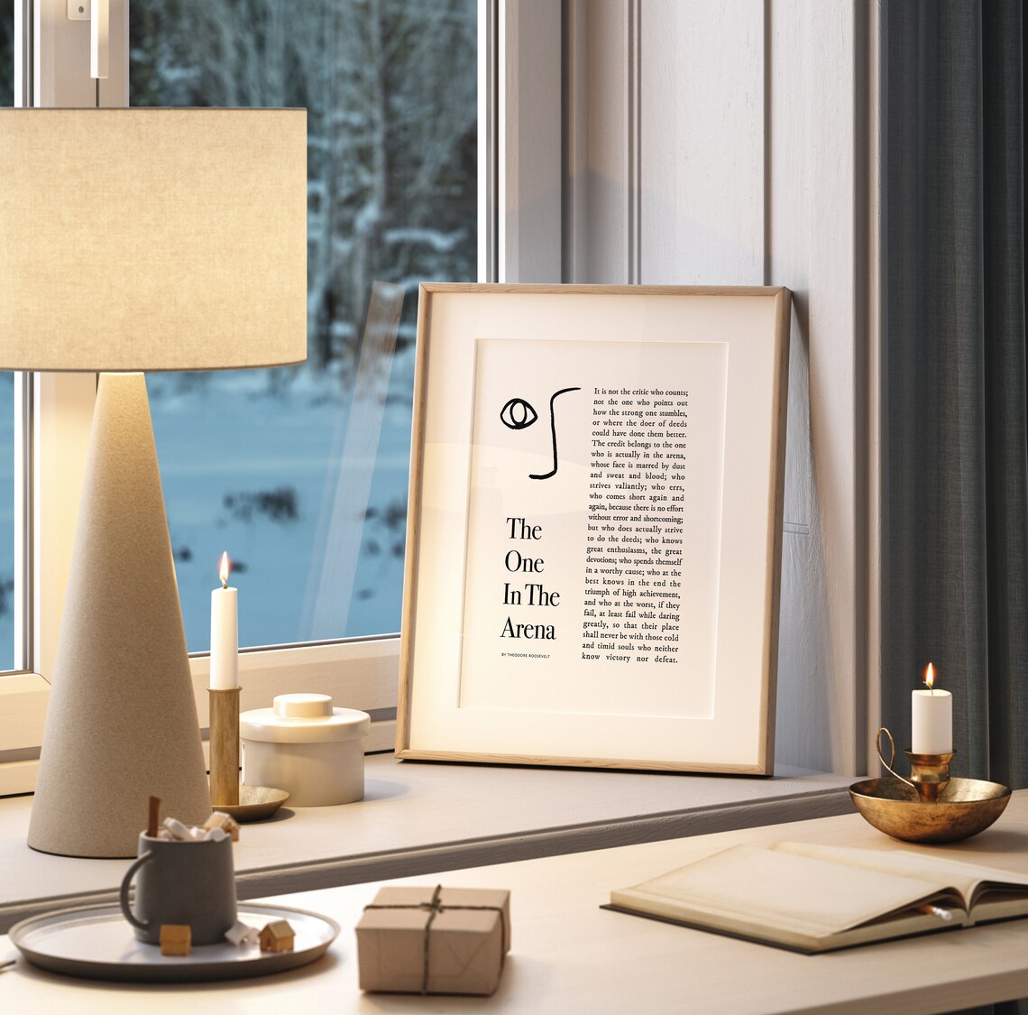 The Man In The Arena Daring Greatly Poster Print - Image 2