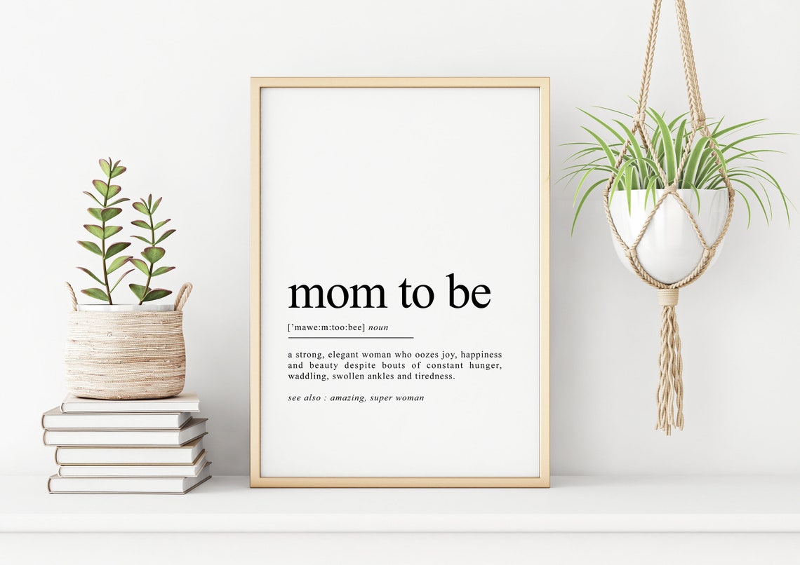 Mom To Be Definition Strong Elegant Woman Pregnancy Gift Poster - Image 2
