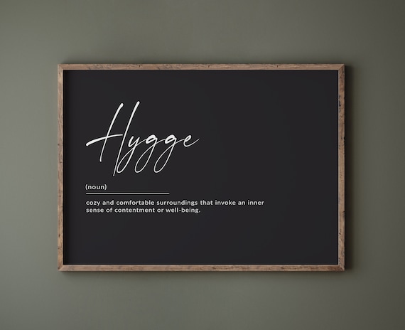 Hygge Definition Poster, Scandinavian Danish Wall Art