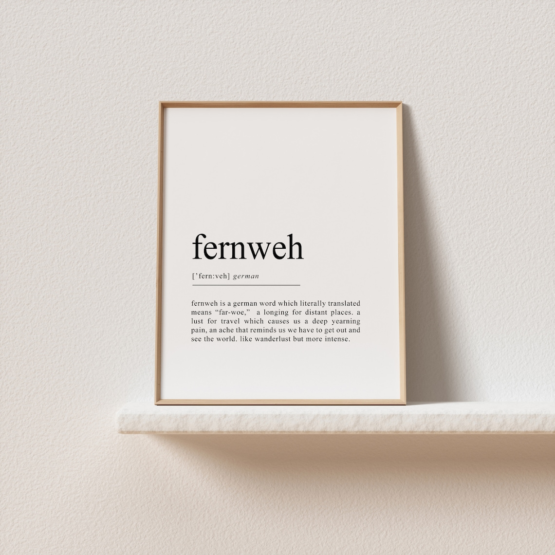 Fernweh Definition German Travel Poster, Wanderlust Gift - Image 2