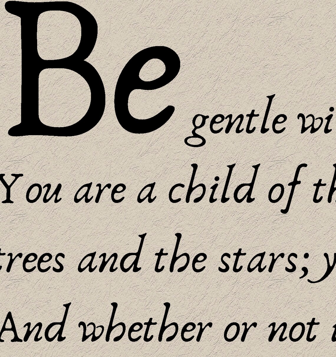 Desiderata Quote Neutral Office Art Print - Image 2