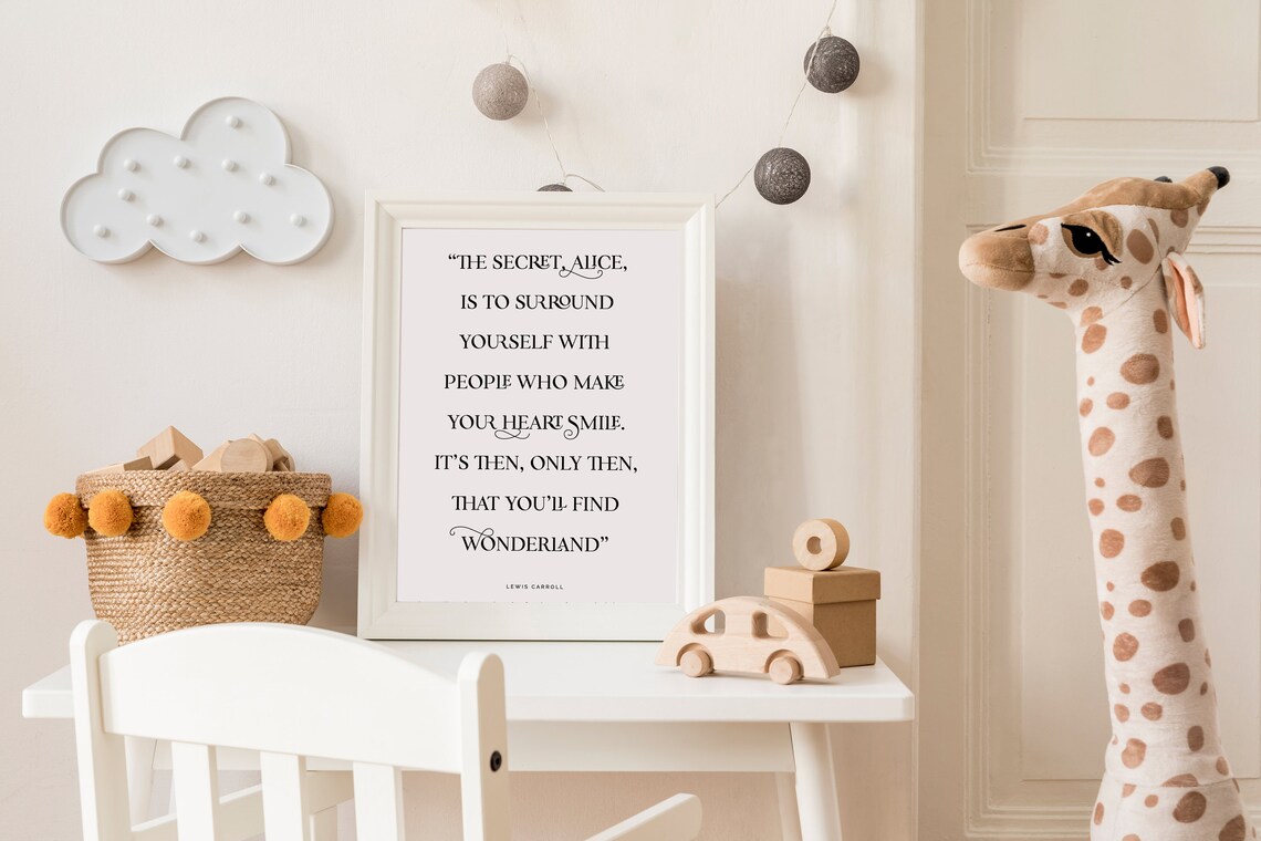 Alice In Wonderland Quotes Poster, Girl Room Decor - Image 2