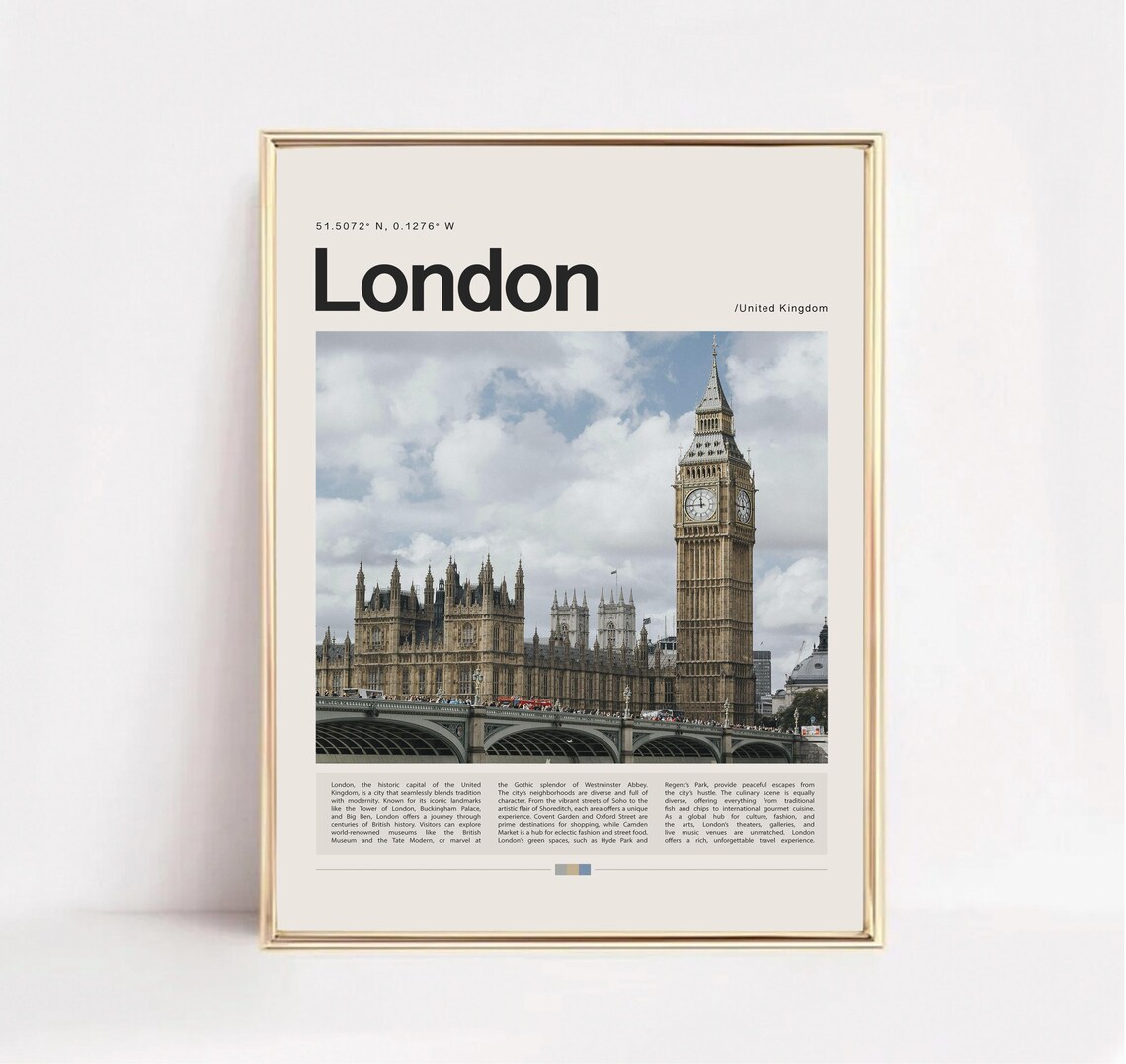 London Big Ben Houses Of Parliament Westminster Cityscape Poster - Image 2