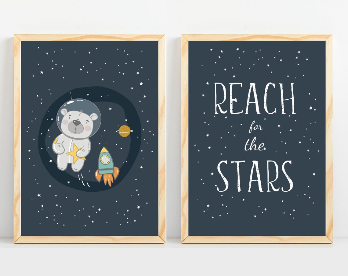 Space Nursery Art Print, Kids Room Decor - Image 5
