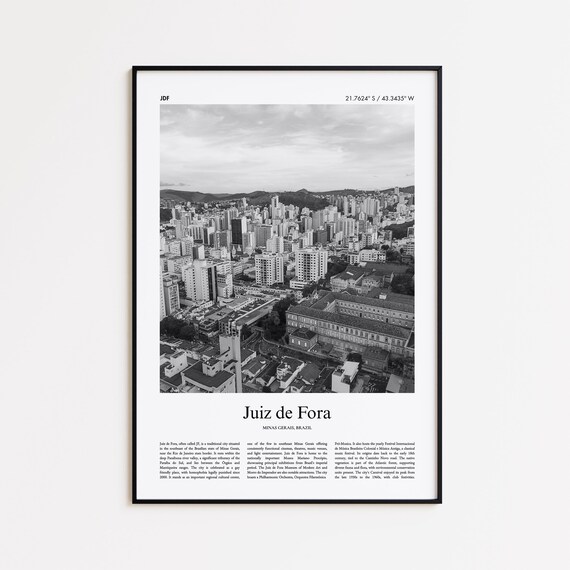 Juiz De Fora Black And White Print Photo Poster Travel Gift Minas Gerais Brazil Wall Art
