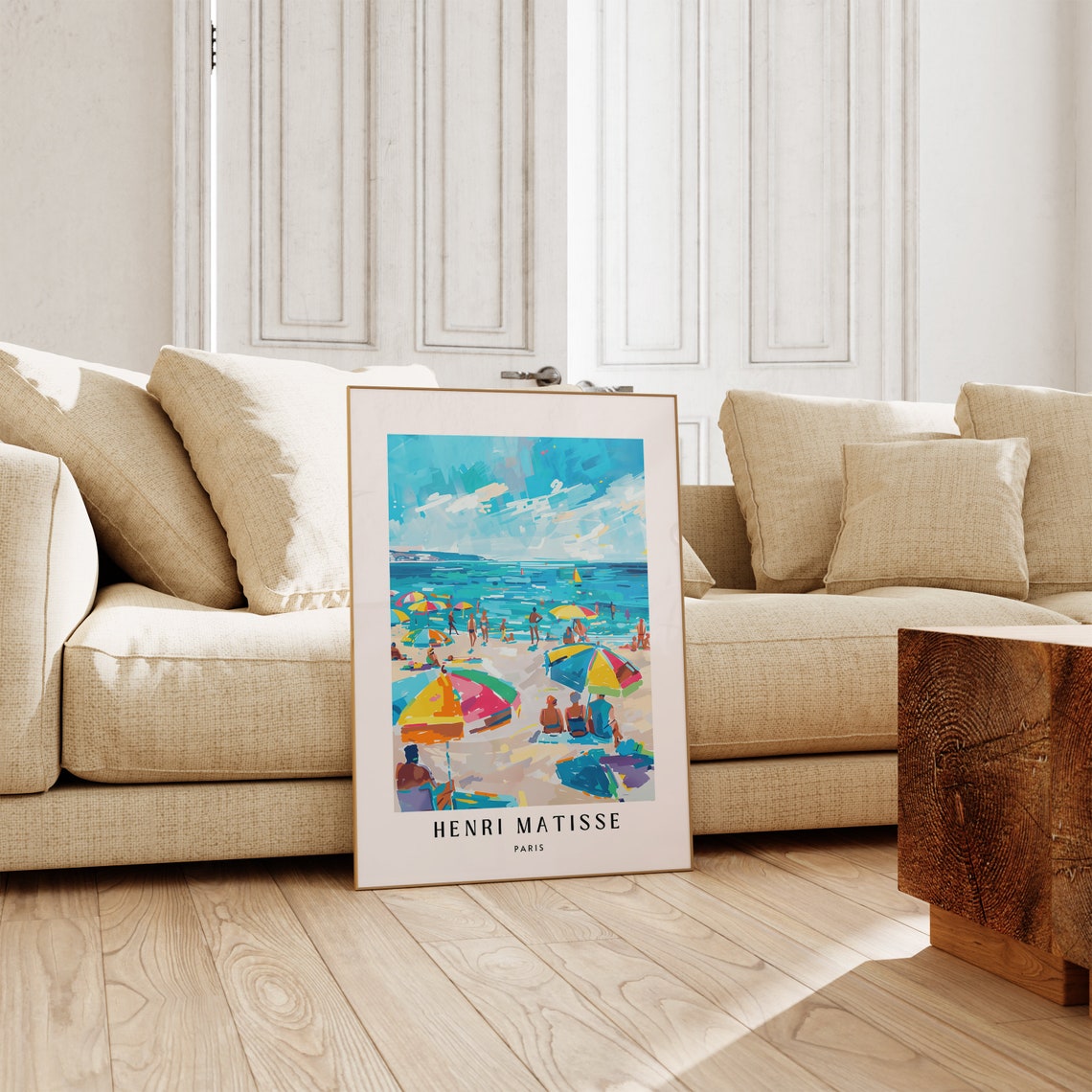 Henri Matisse Sunny Beach Umbrellas Bathers Bright Summer Day Poster - Image 2