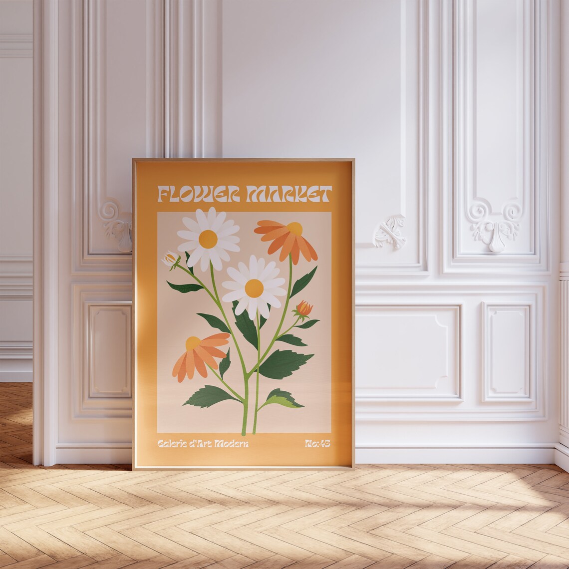 Flower Market Poster, Modern Scandinavian Floral Art - Image 5