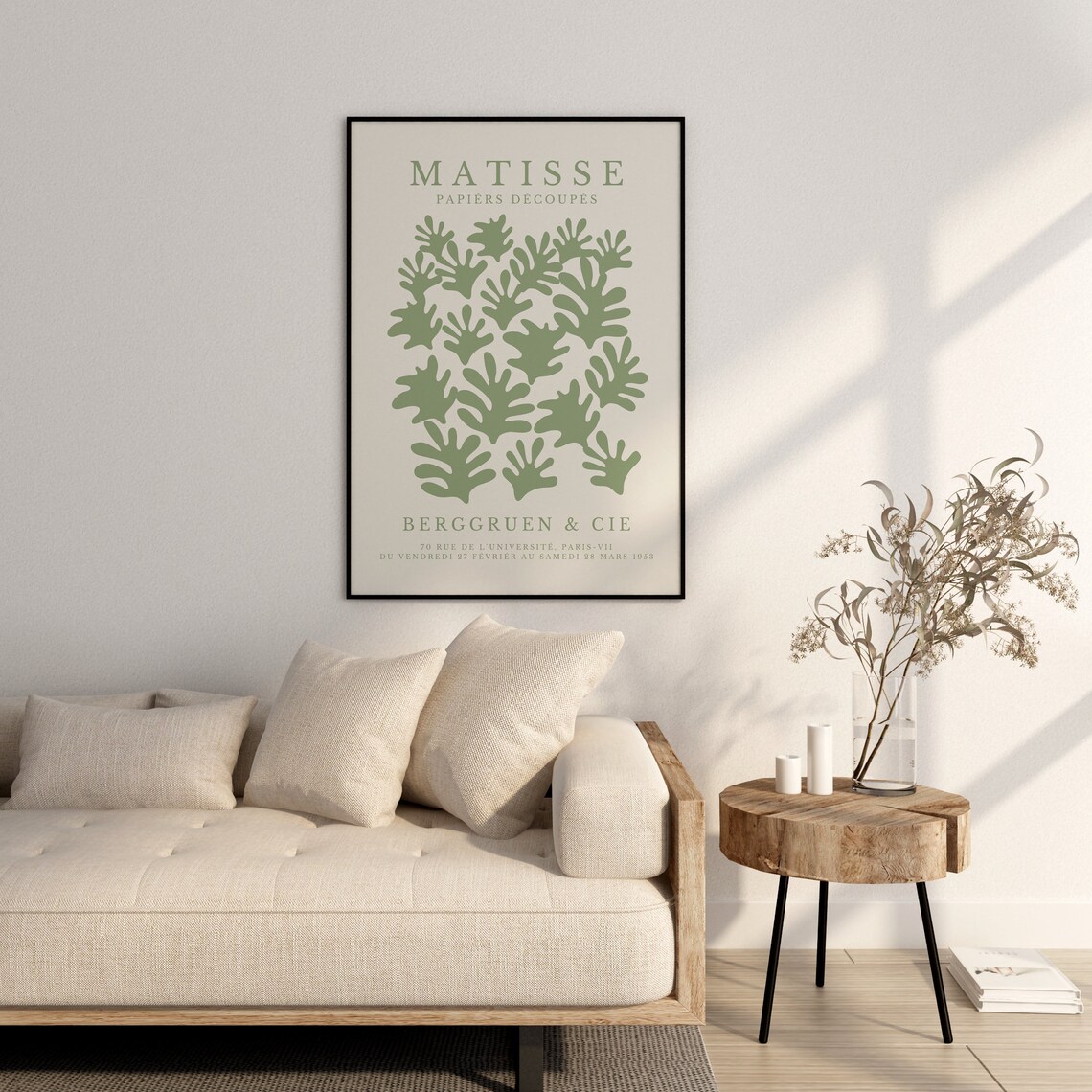 Matisse-Inspired Minimalist Neutral Poster Art - Image 3