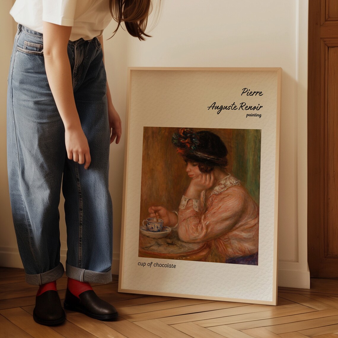 Pierre Auguste Renoir Cup Of Chocolate Woman Cafe Scene Poster - Image 4