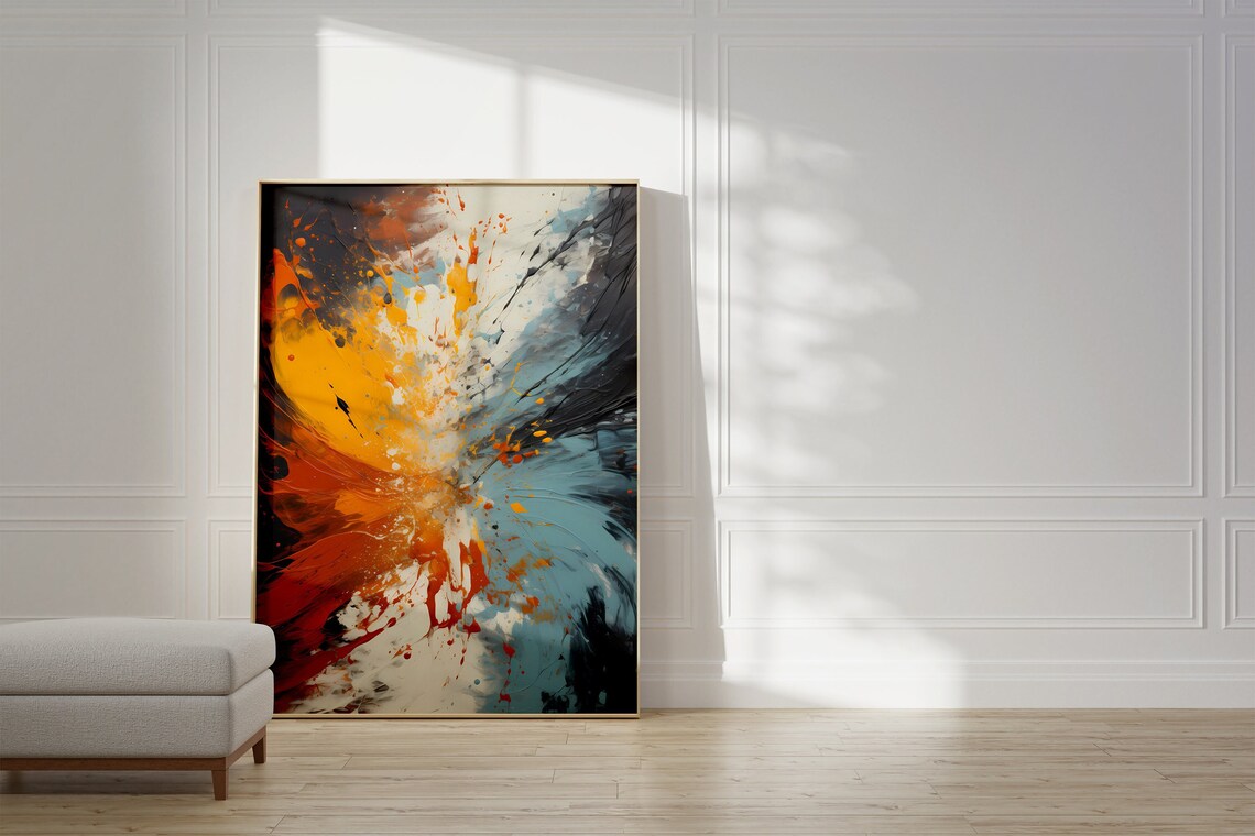 Jackson Pollock Modern Colorful Abstract Poster