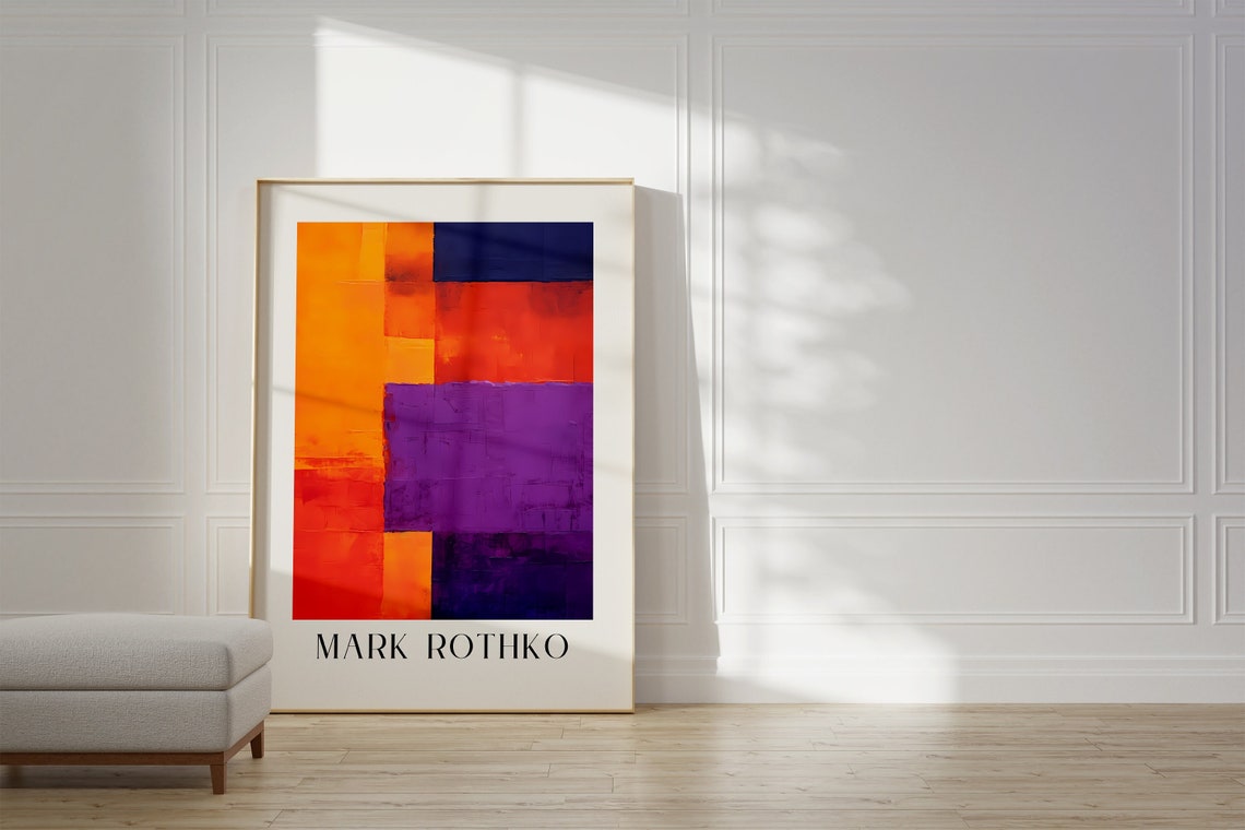 Mark Rothko Orange Purple Color Block Modern Abstract Poster