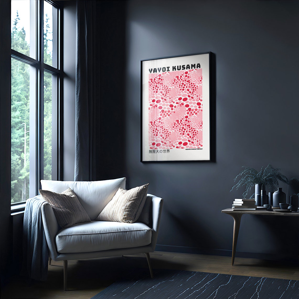 Yayoi Kusama Red Polka Dot Infinity World Modern Exhibition Art Poster - Image 3