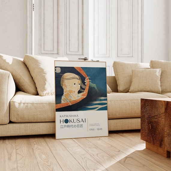 Katsushika Hokusai Poster Japanese Wall Art For Gallery Walls Hokusai Print As Japanese Poster Modern Japandi Poster Exhibition Art