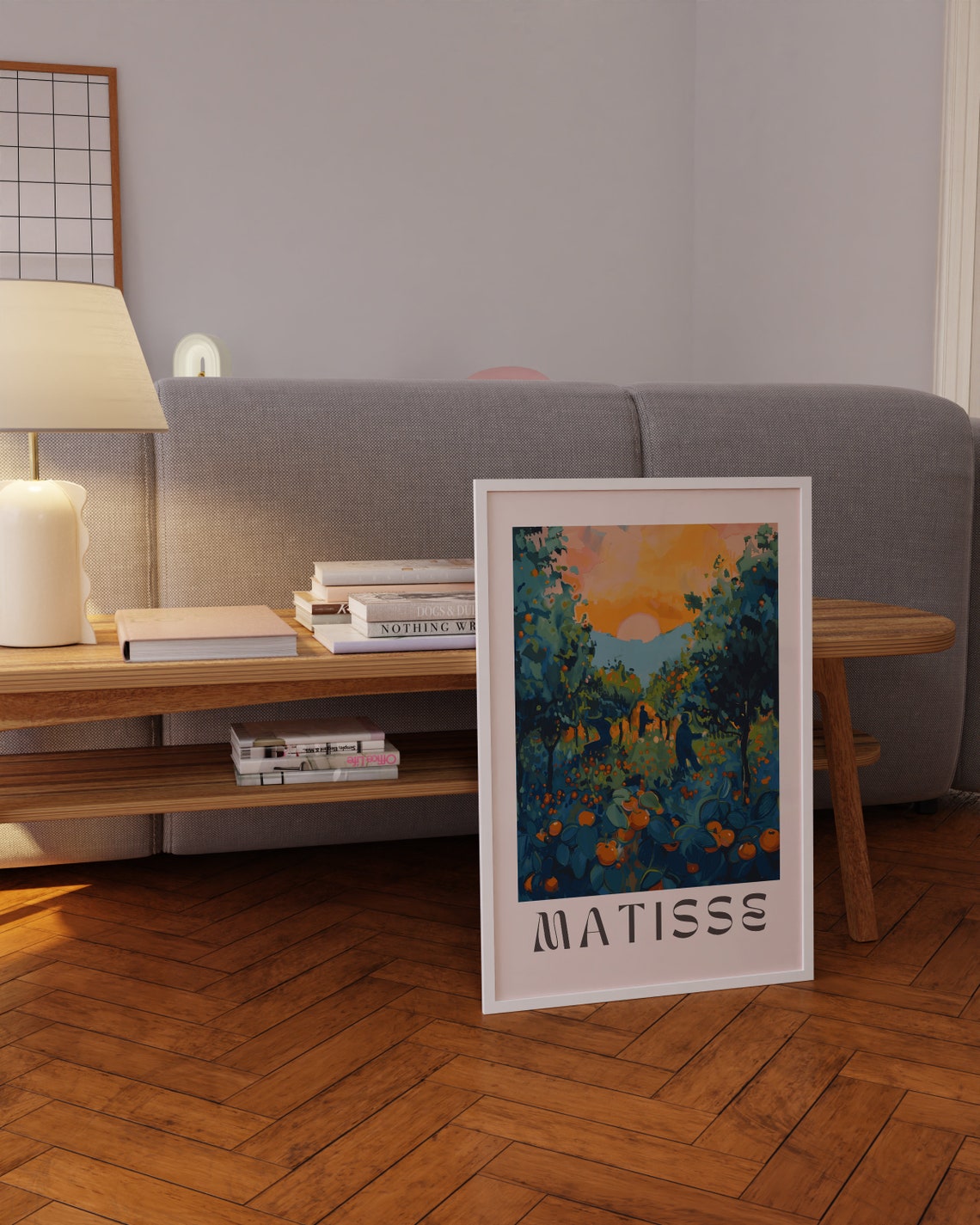 Henri Matisse Warm Orange Grove Sunset Harvest Silhouette Poster - Image 2