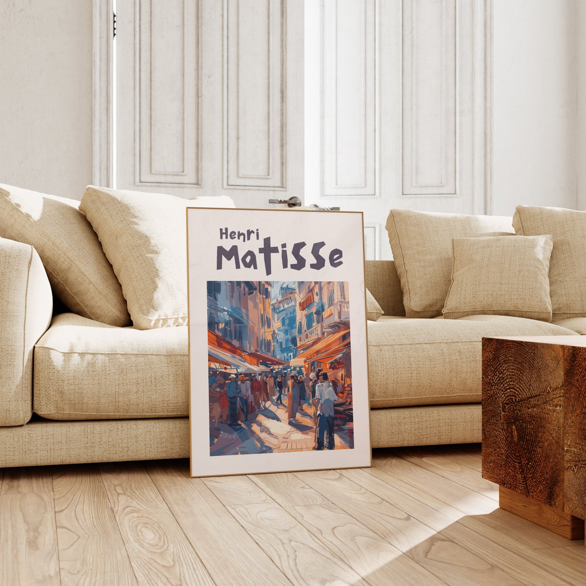 Henri Matisse Old Town Street Market Bustling Day Scene Art Poster - Image 2