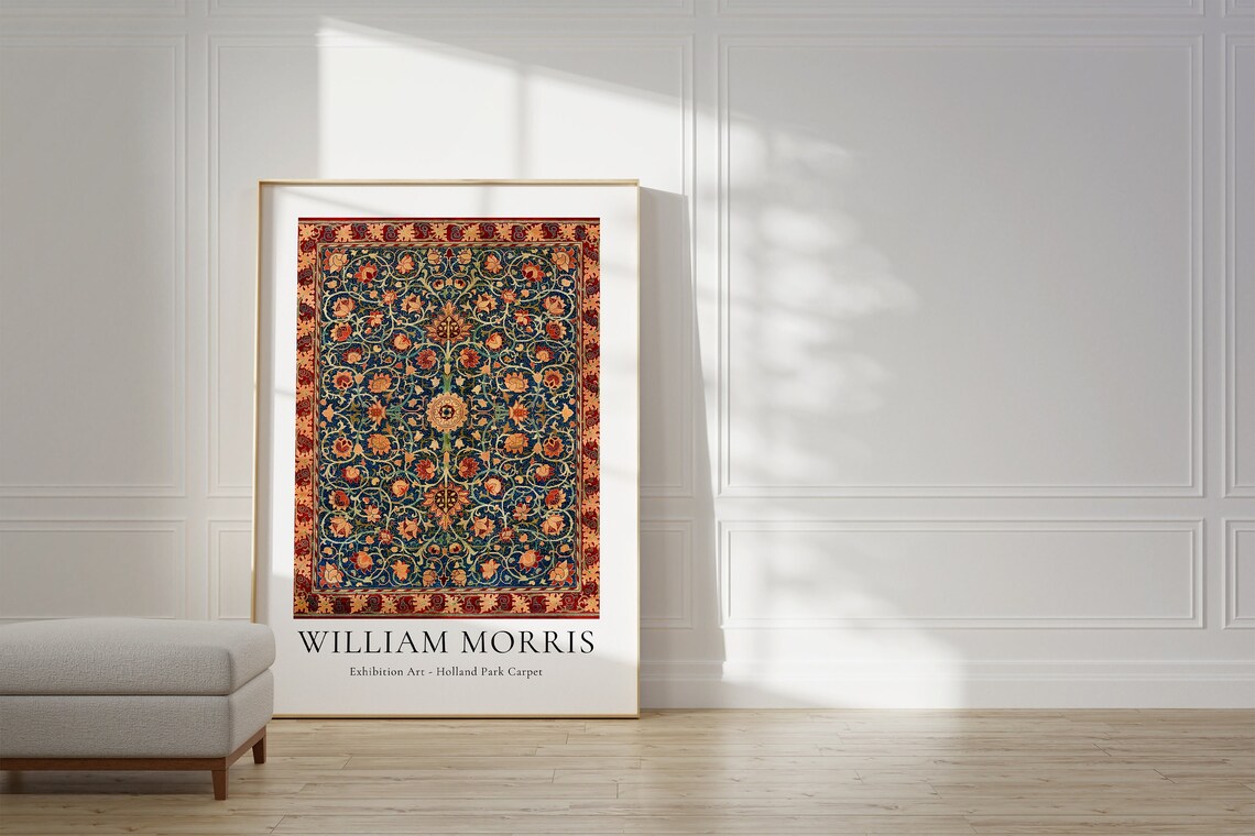 William Morris Holland Park Carpet Floral Pattern Art Poster