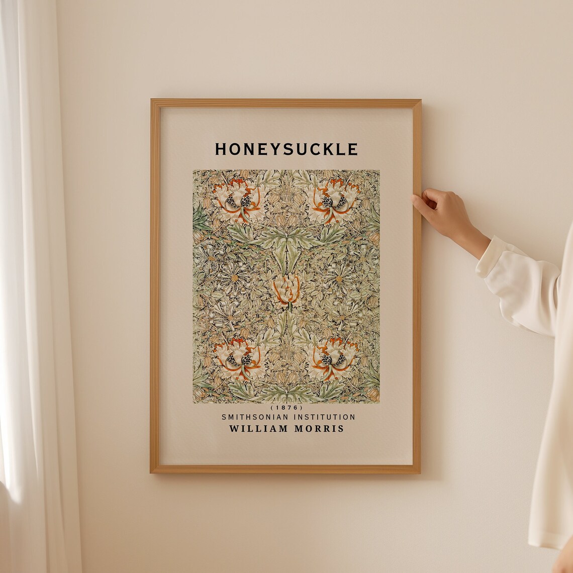 William Morris Honeysuckle Botanical Art Print