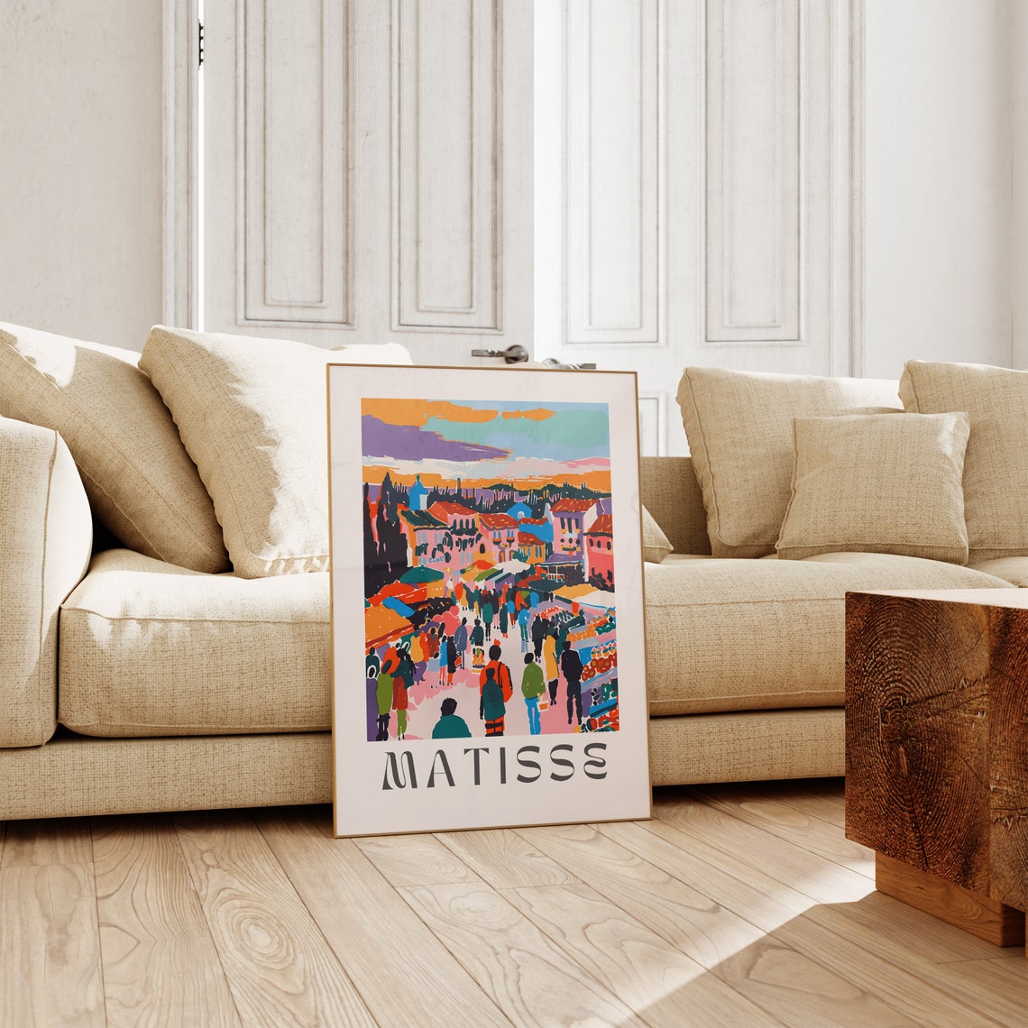 Henri Matisse Sunset Market Street Bustling Evening Crowd Poster - Image 3