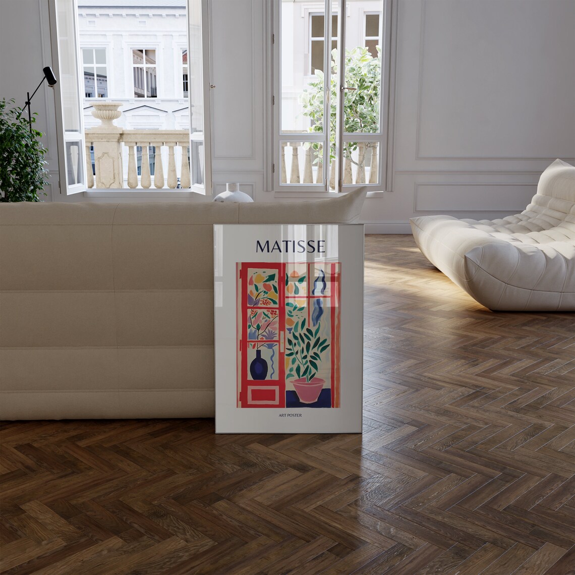 Henri Matisse Red French Window Potted Plant Art Scene Poster - Image 3