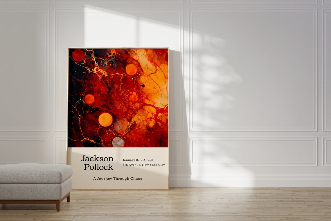 Jackson Pollock Maximalist Decor Wall Art Print