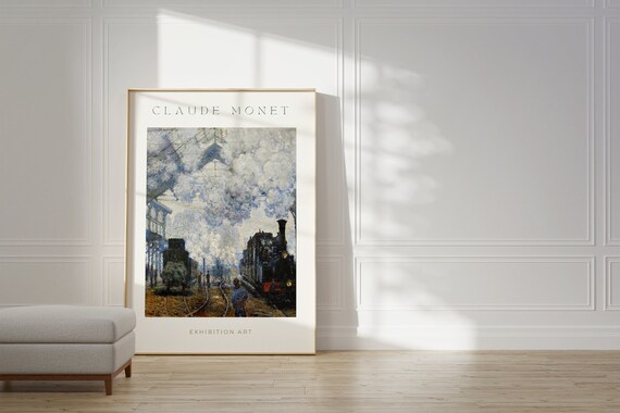Claude Monet Poster Mid Century Modern Wall Art For Aesthetic Room Decor Monet Print As Best Friend Gift Monet Exhibition Poster