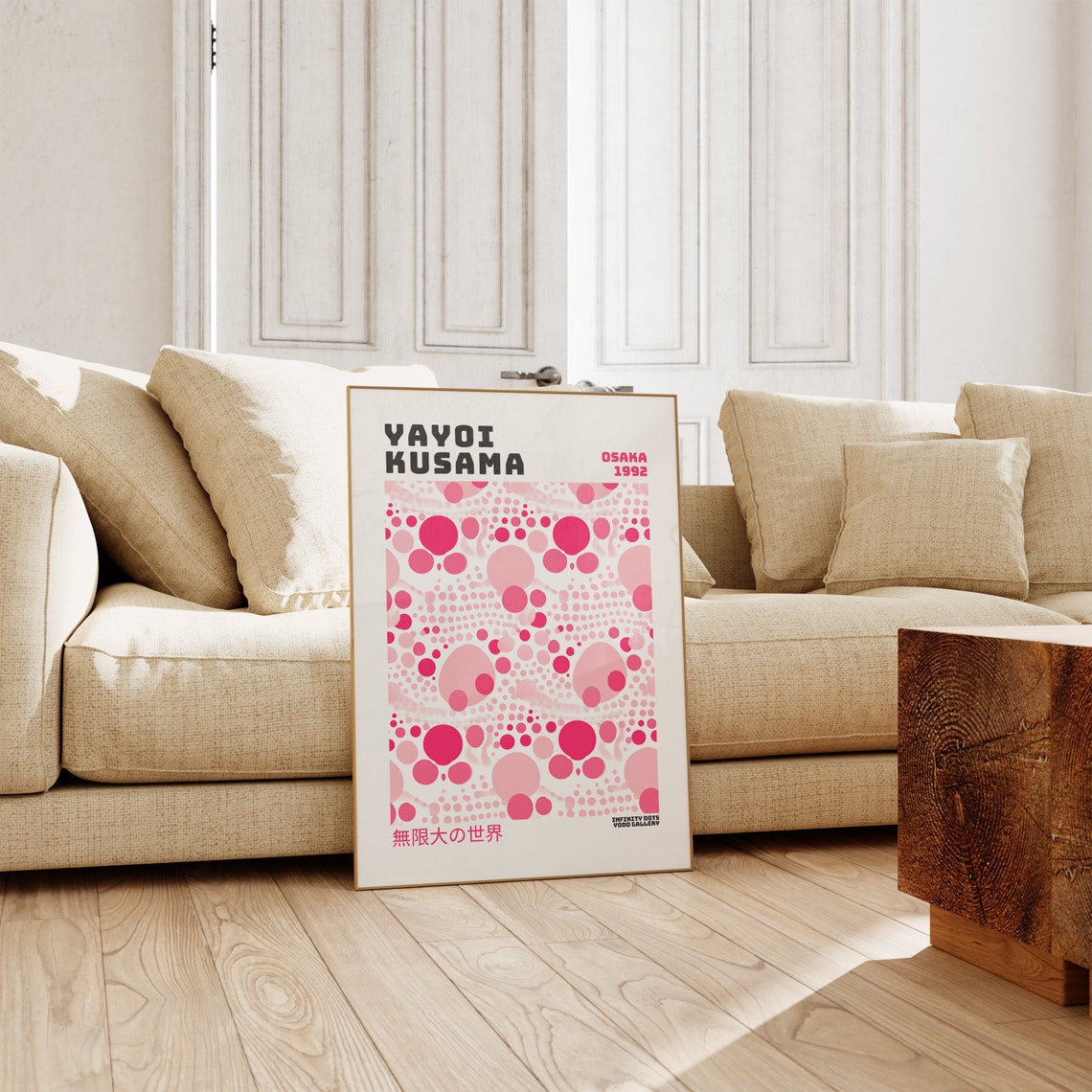 Yayoi Kusama Osaka 1992 Pink Infinity Dots Gallery Art Poster - Image 3