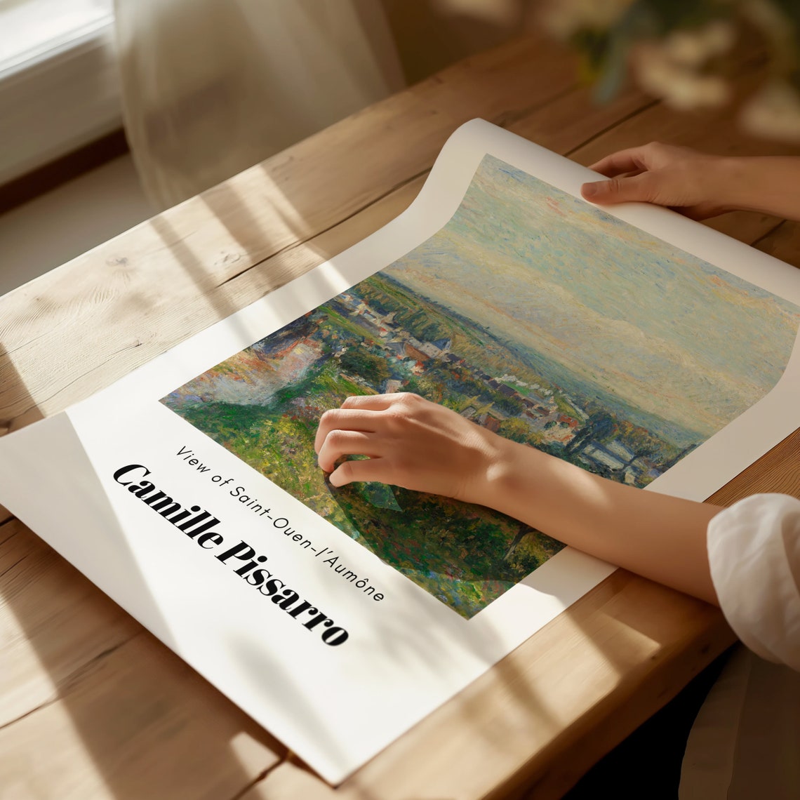 Camille Pissarro View of Saint Ouen l Aumone Impressionist Poster - Image 2