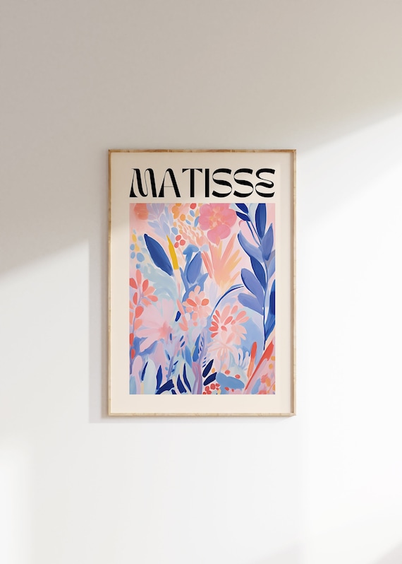 Henri Matisse Print Modern Gallery Exhibition Art Aesthetic Matisse Poster Minimalist Floral Wall Art Colorful Classic Art Home Decor