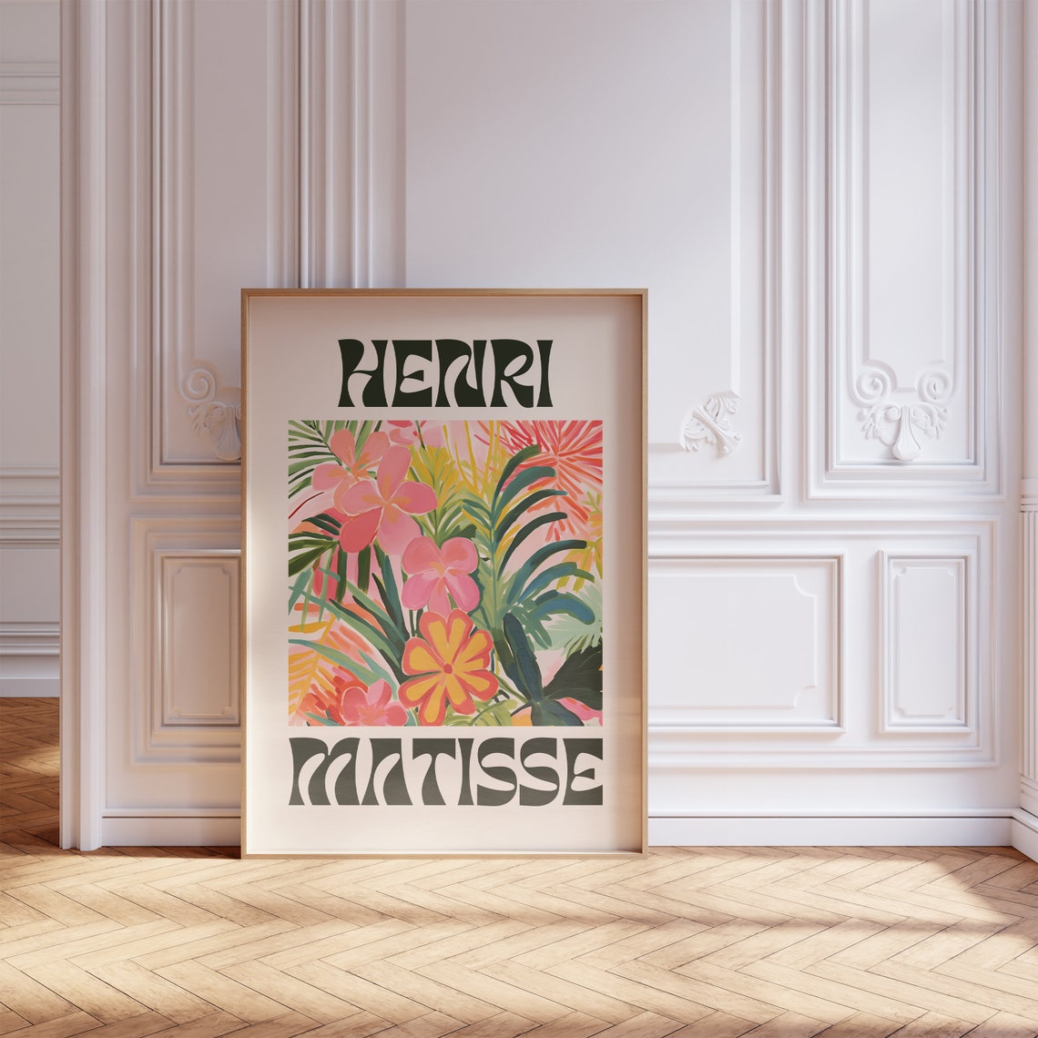 Henri Matisse Tropical Floral Retro Vibrant Botanical Art Poster - Image 4