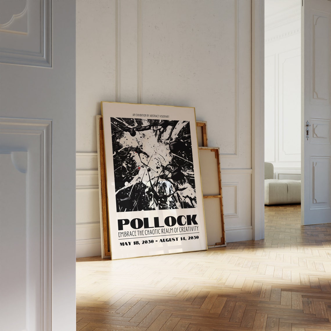 Jackson Pollock Exhibition 2030 Embrace Chaos Splatter Art Poster - Image 2