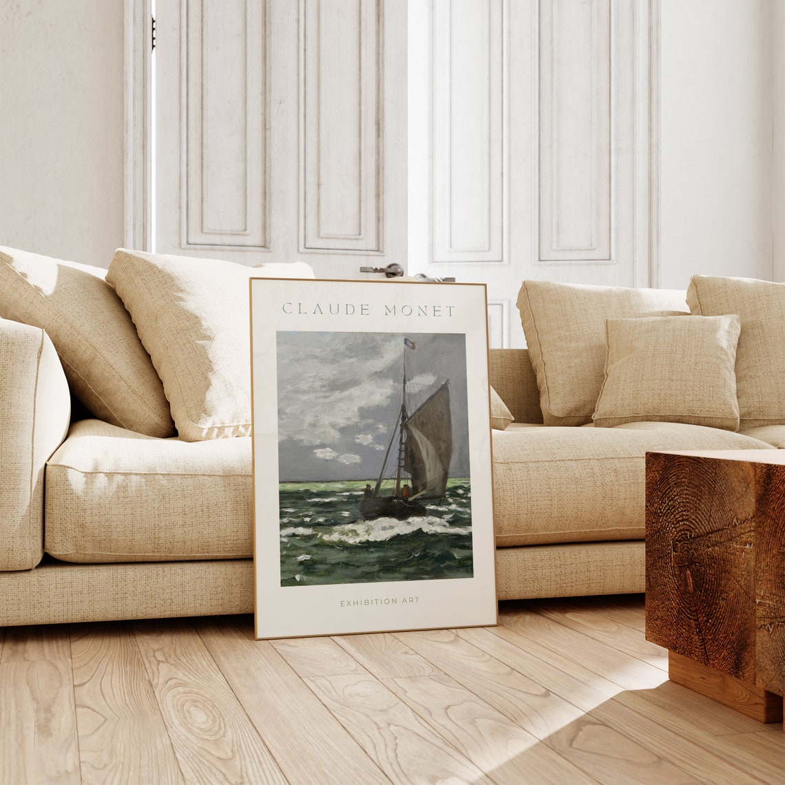 Claude Monet Exhibition Sailboat Seascape Impressionist Art Poster - Image 2